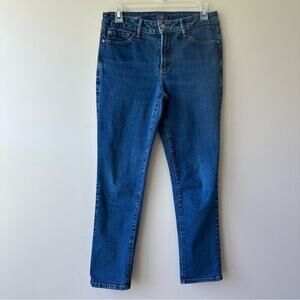 NYDJ IRA Ankle Jeans Lift X Tuck Technology Relaxed Straight Slimming Women's 6